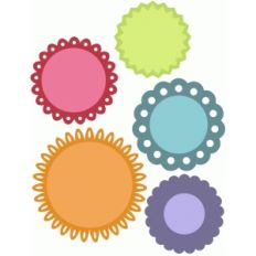 5 layered scallop circles
