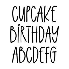 BFC Cupcake Birthday Cute and Quirky Handwriting Heart Font