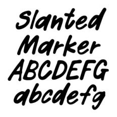 BFC Slanted Marker Handwriting Italic Gel Pen Marker Font