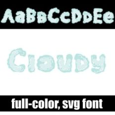 Cloudy Color Font