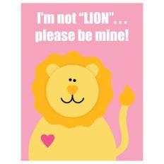 Lion Valentine Card