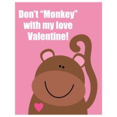 Monkey Valentine Card