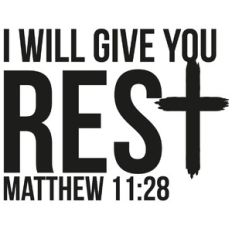 I Will Give You Rest Cross Quote