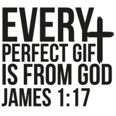 Every Perfect Gift is From God - James 1:17 Cross Quote