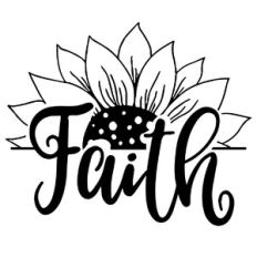 Faith Sunflower Word