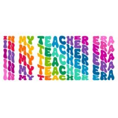 In My Teacher Era Retro Wavy Quote