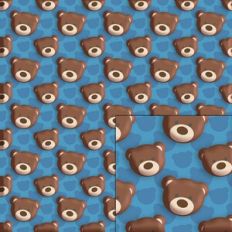 cute bear blue pattern