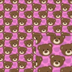cute bear pink pattern