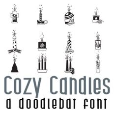 Cozy Candles Doodlebat Font