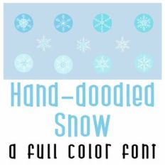 Hand-doodles Snow Full Color Font