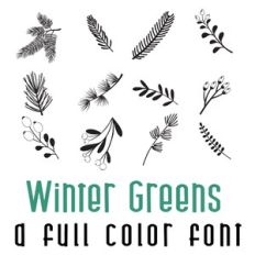 Winter Greens Doodlebat Font