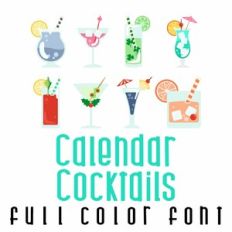 Calendar Cocktails Full Color Font