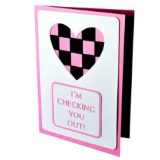 Checking You Out Checkerboard - Layered Stencil Card