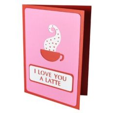 I Love You a Latte - Layered Stencil Card