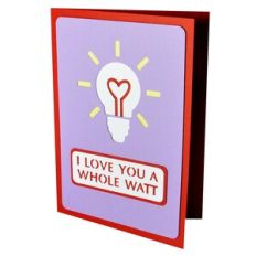 I Love You a Whole Watt - Layered Stencil Card