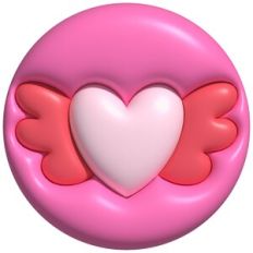 winged heart sticker