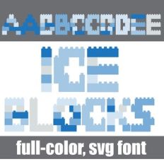 Ice Blocks Color Font