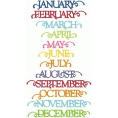 calendar months - swoop style