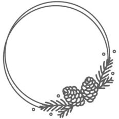 Pine Cone and Leaves Frame