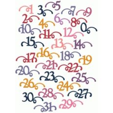 calendar numbers 1-31 - swoop style
