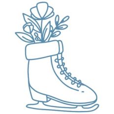 Ice Skates with Flowers