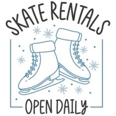 Ice Skate Rentals Sign
