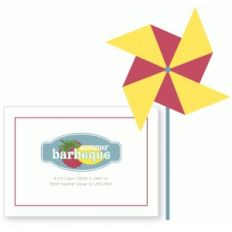 barbecue invitation and pinwheel