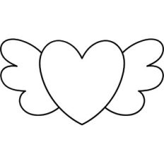 winged heart outline