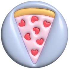 Pizza my heart sticker