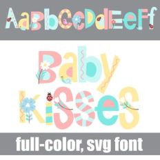 Baby Kisses Color Font