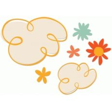 clouds and flowers