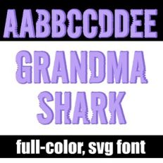 Grandma Shark Color Font