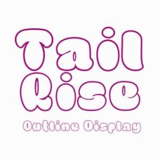 Tail Rise Outline Font