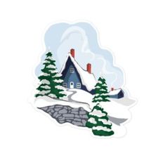 Winter House On a Hill
