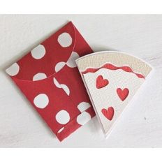 pizza love card and envelope