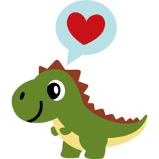 dinosaur comic balloon love