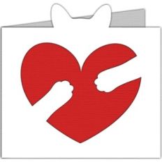 hug heart cat card