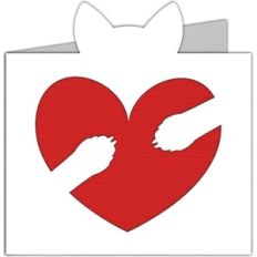 hug heart dog card