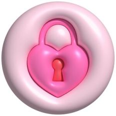 heart lock sticker