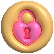 heart lock sticker