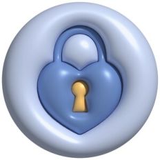 heart lock sticker