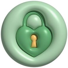 heart lock sticker