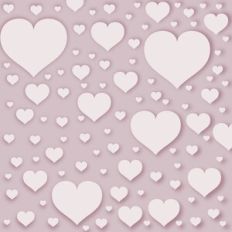 Embossed Rose Pink Hearts Background Pattern