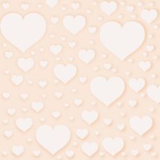 Embossed Ivory Hearts Background Pattern