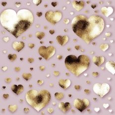 Foiled Gold Hearts Blush Pink Background Pattern