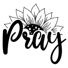 Pray Sunflower Word