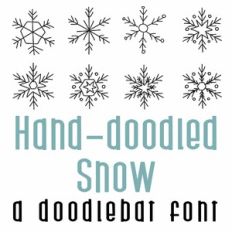 Hand-Doodled Snow Doodlebat Font