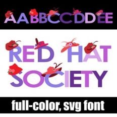 Red Hat Society Color Font