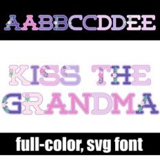 Kiss the Grandma Color Font