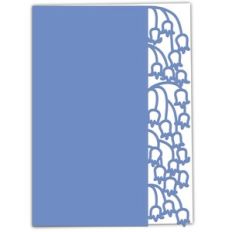 Bluebell Flowers Lace Edged Card